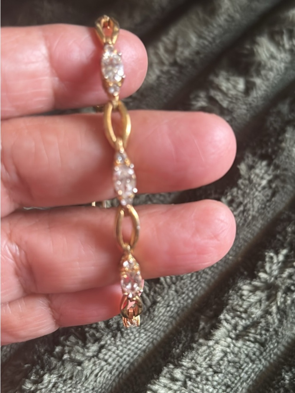 Gold Crystal Link Bracelet - Women Jewelry